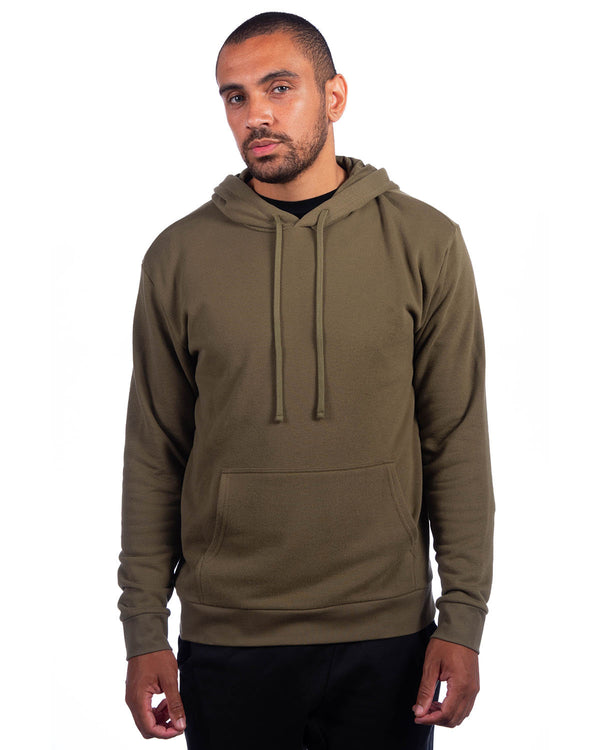 adult sueded french terry pullover sweatshirt MILITARY GREEN