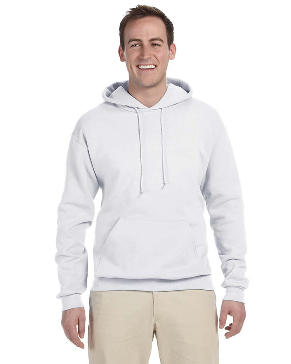 adult nublend fleece pullover hooded sweatshirt WHITE
