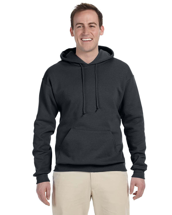 adult nublend fleece pullover hooded sweatshirt BLACK