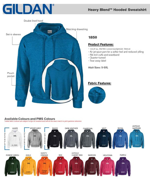 Hooded Sweatshirt Product Features Sheet