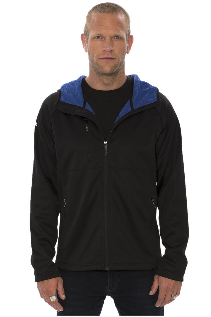 Black/Regatta Blue Fleece Full Zipped Hooded Jacket