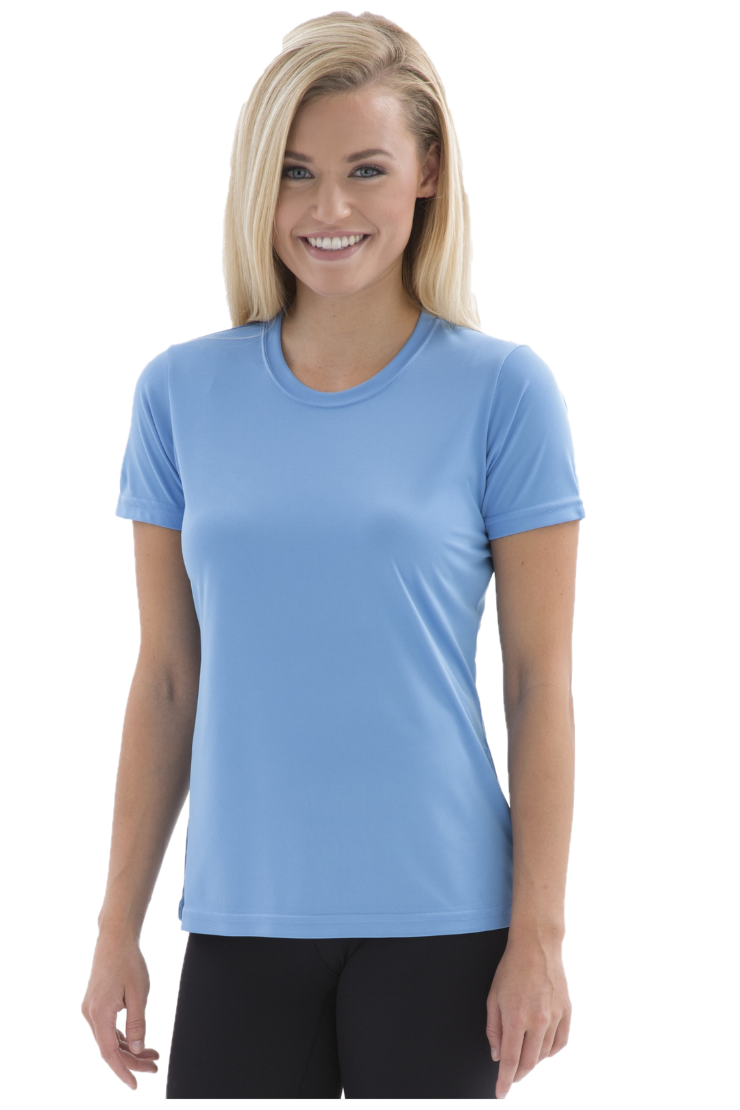 Carolina Blue Ladies Pro Team Short Sleeve Poly T-Shirt