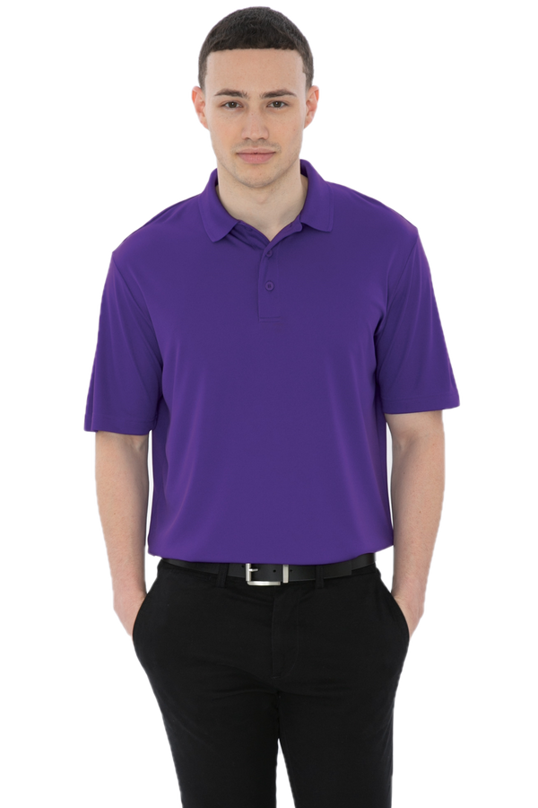 Purple Adult Performance Poly Golf Shirt