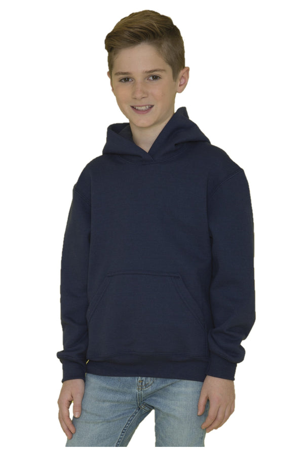 Navy Fleece Hooded Youth Sweatshirt