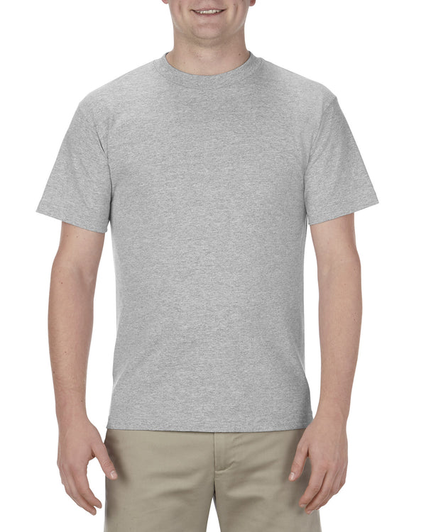 adult 6 0 oz 100 cotton t shirt HEATHER GREY