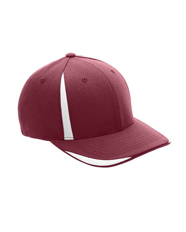 by flexfit adult pro formance front sweep cap SP MAROON/ WHITE