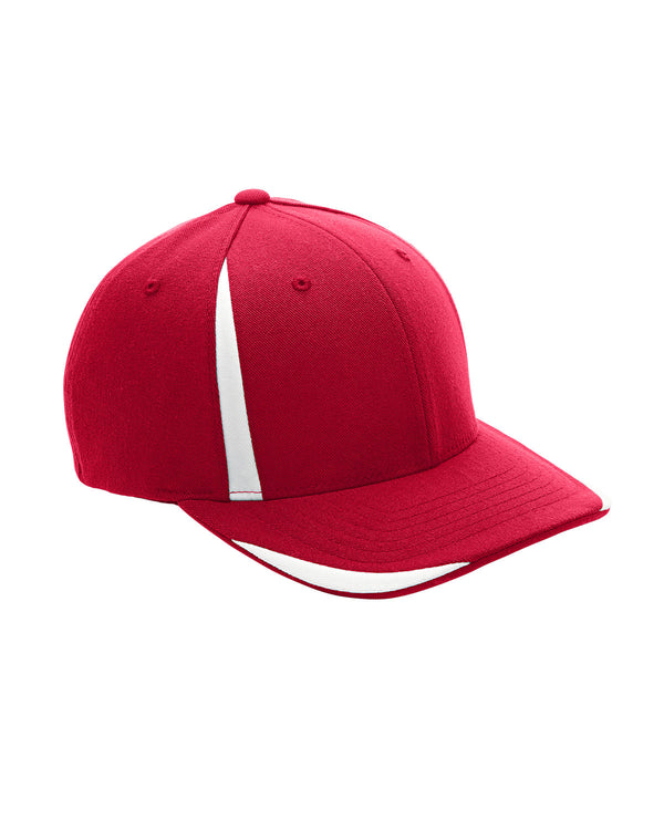 by flexfit adult pro formance front sweep cap SPORT RED/ WHITE
