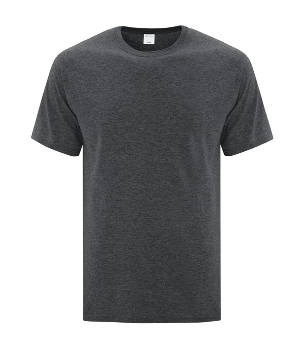 Dark Heather Grey Adult Cotton T-Shirt