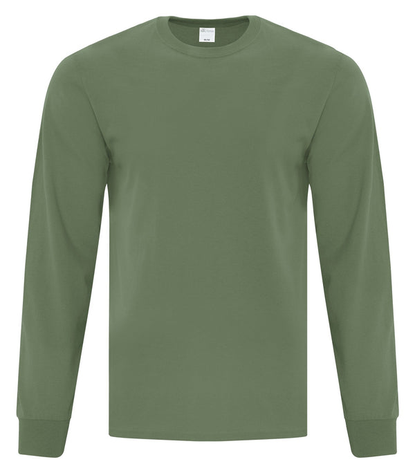 Fatigue Green Adult Cotton Long Sleeve T-Shirt