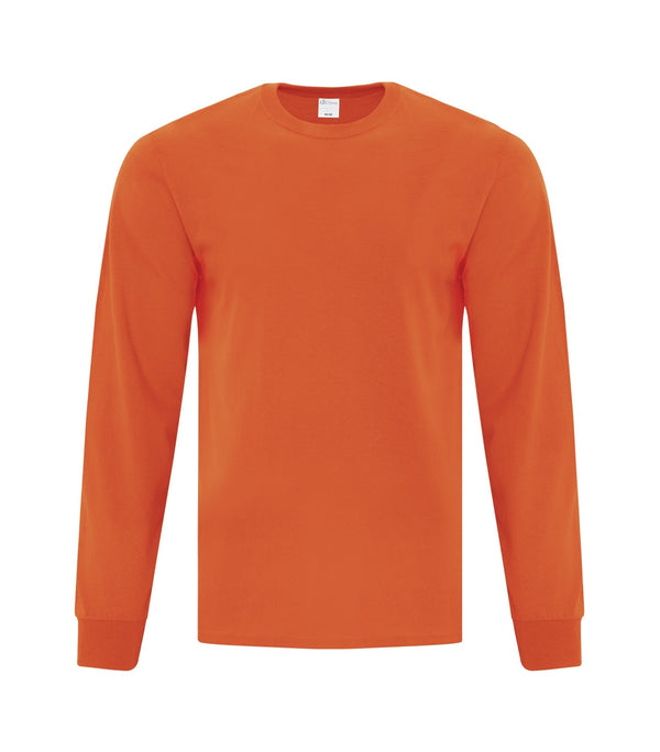 Orange Adult Cotton Long Sleeve T-Shirt