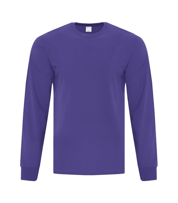Purple Adult Cotton Long Sleeve T-Shirt