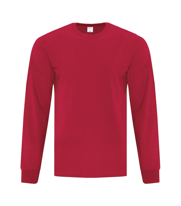 Red Adult Cotton Long Sleeve T-Shirt