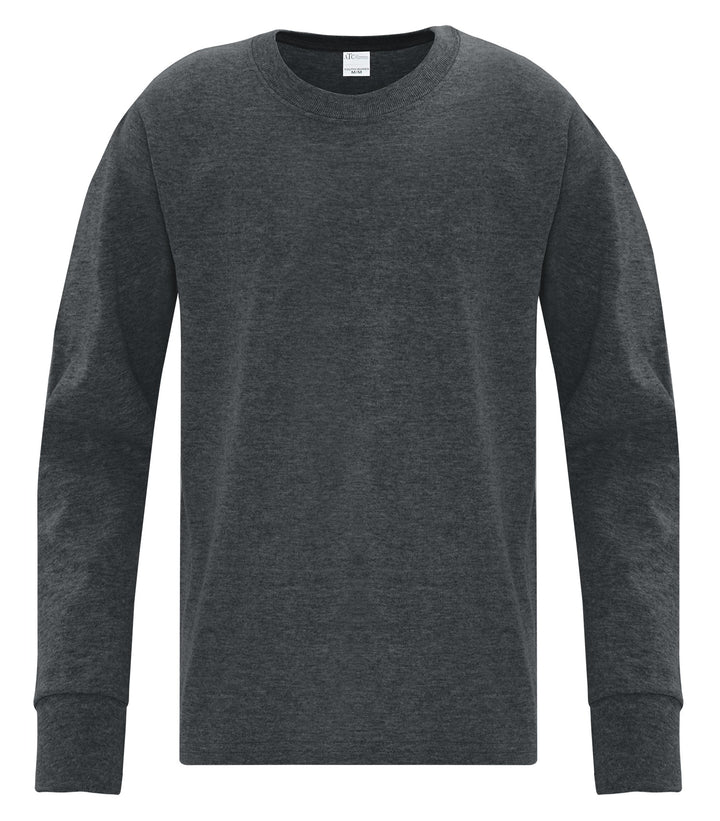 Dark Heather Grey Youth Long Sleeve T-Shirt