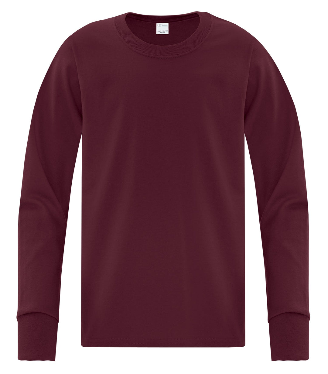 Maroon Youth Long Sleeve T-Shirt