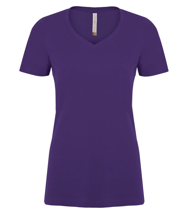 Purple V-Neck Ladies Tee Shirt