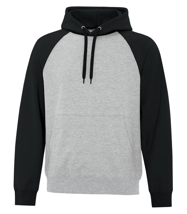 Athletic Heather/Black Hooded Sweatshirt