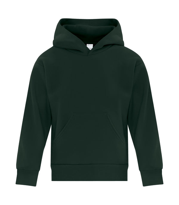 Dark Green Fleece Hooded Youth Sweatshirt