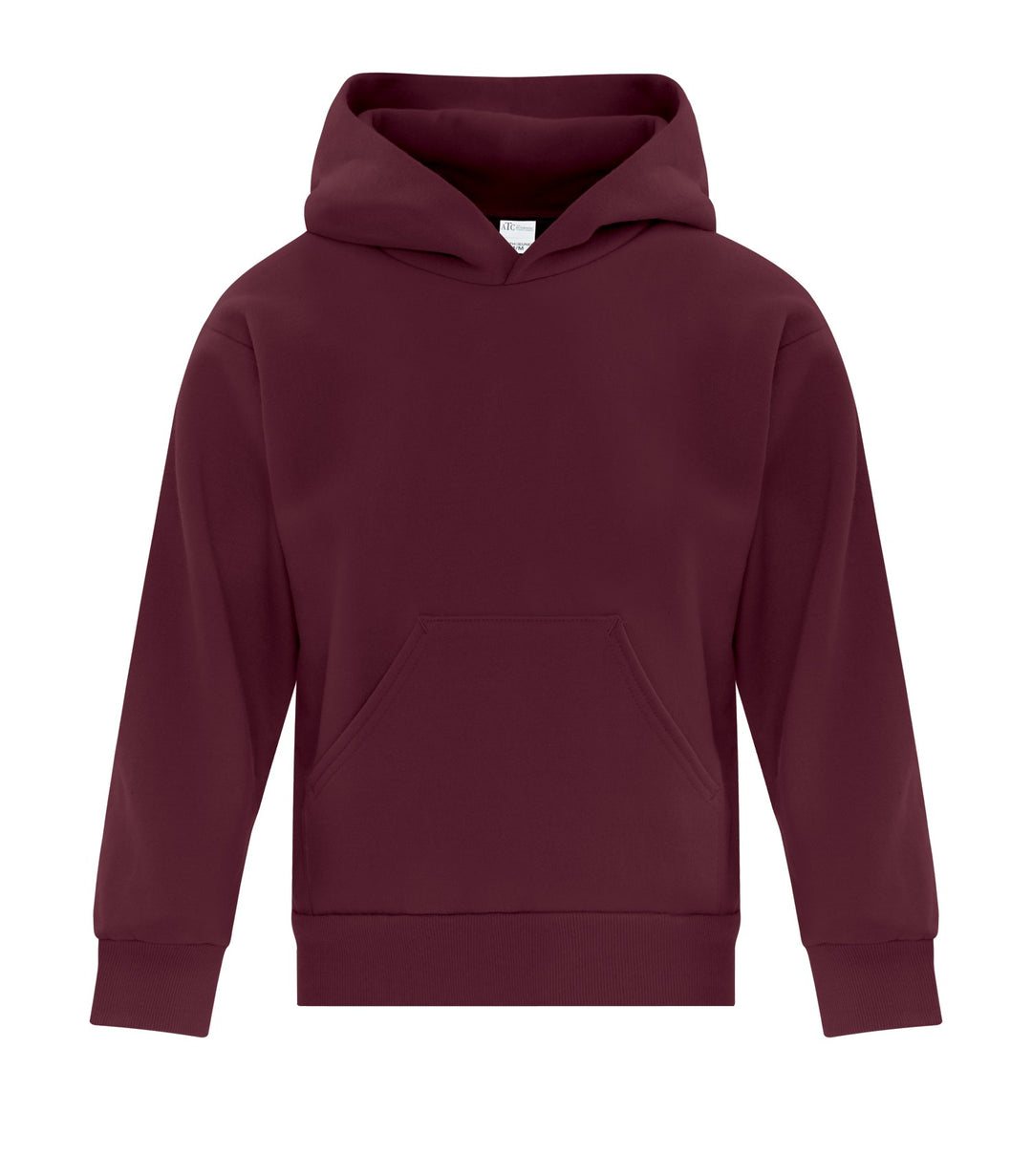 Maroon Fleece Hooded Youth Sweatshirt