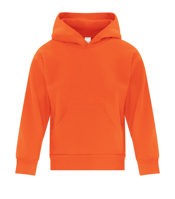 Orange Fleece Hooded Youth Sweatshirt