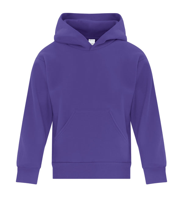 Purple Fleece Hooded Youth Sweatshirt