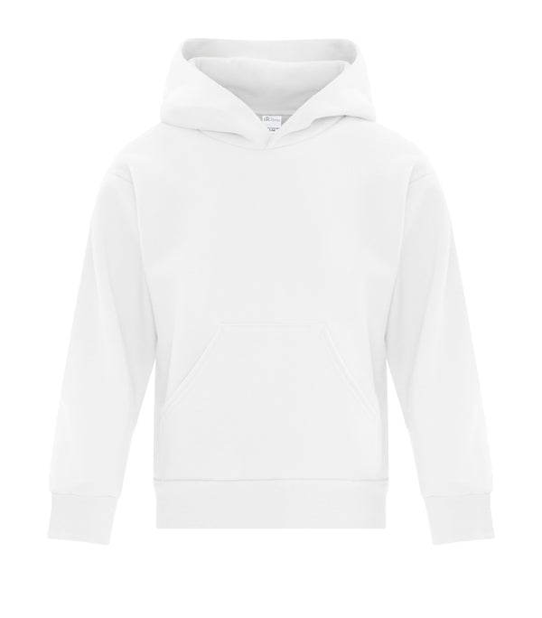 White Fleece Hooded Youth Sweatshirt