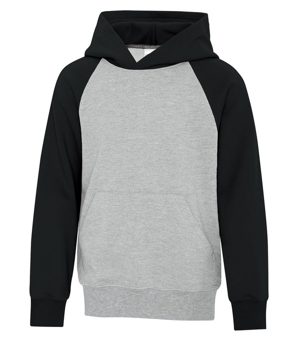 Athletic Heather Black Youth Super Soft Two Toned Fleece Hoodie