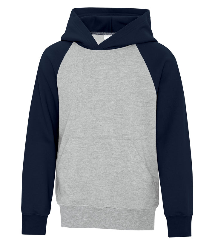 Athletic Heather Dark Navy Youth Super Soft Two Toned Fleece Hoodie