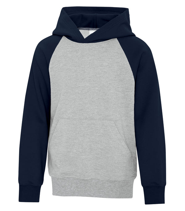 Athletic Heather Dark Navy Youth Super Soft Two Toned Fleece Hoodie