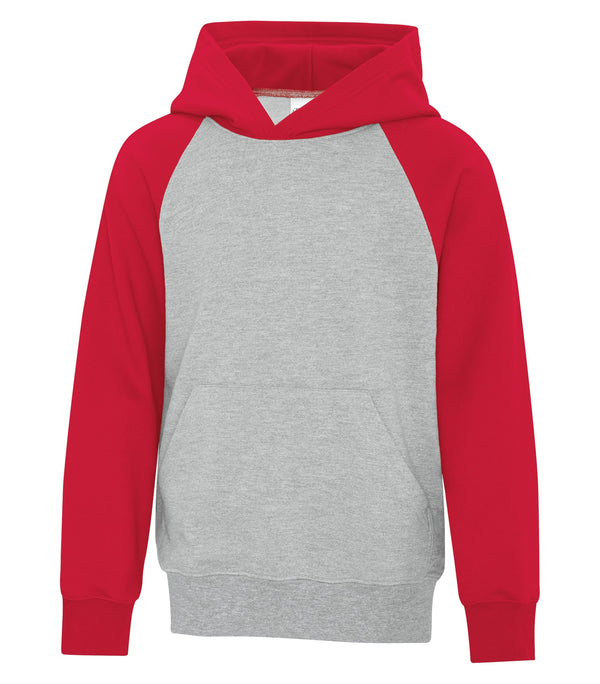 Athletic Heather Red Youth Super Soft Two Toned Fleece Hoodie