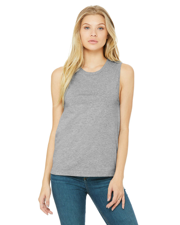 ladies jersey muscle tank ATHLETIC HEATHER
