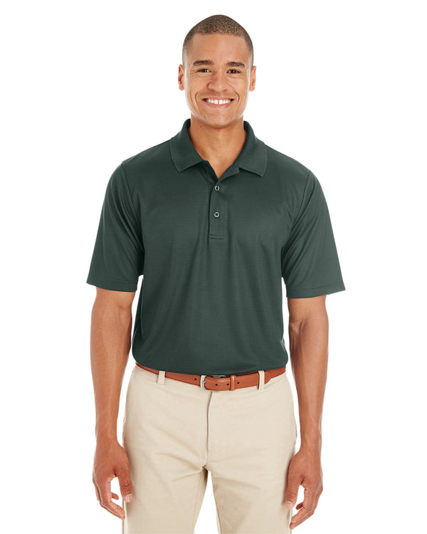 mens express microstripe performance pique polo FOREST/ CARBON