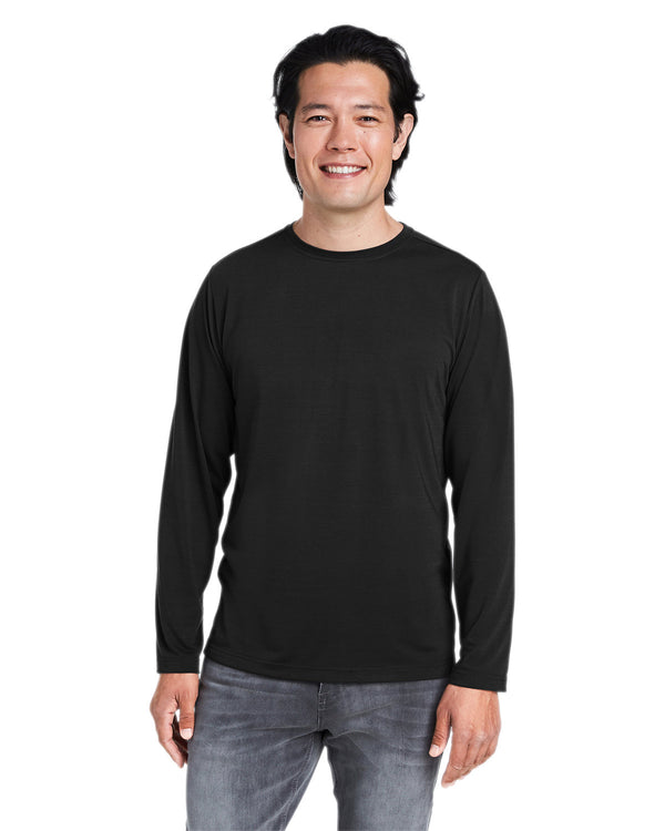 adult fusion chromasoft performance long sleeve t shirt BLACK