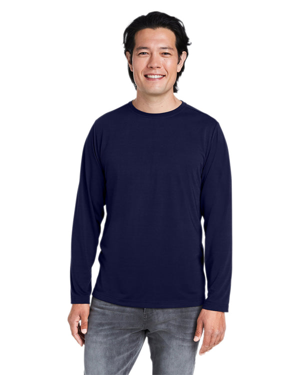 adult fusion chromasoft performance long sleeve t shirt CLASSIC NAVY