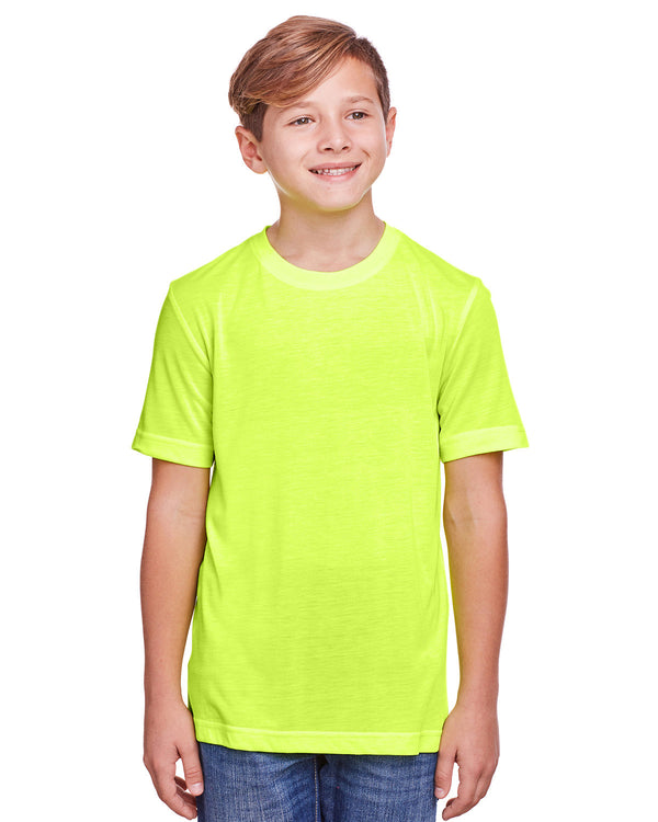 youth fusion chromasoft performance t shirt ACID GREEN
