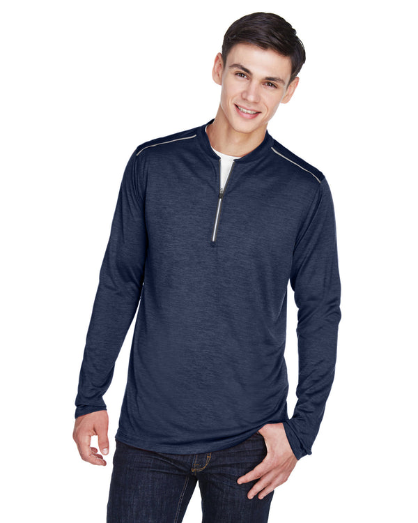 mens tall kinetic performance quarter zip CLS NVY HT/ CRBN