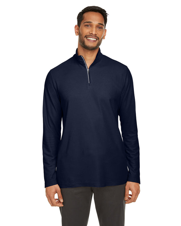 mens fusion chromasoft pique quarter zip FOREST