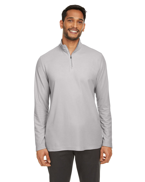 mens fusion chromasoft pique quarter zip CARBON