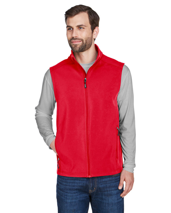 mens cruise two layer fleece bonded soft shell vest CLASSIC RED