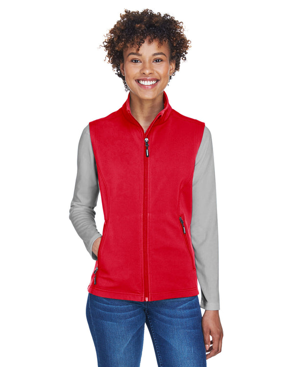 ladies cruise two layer fleece bonded soft shell vest CLASSIC RED