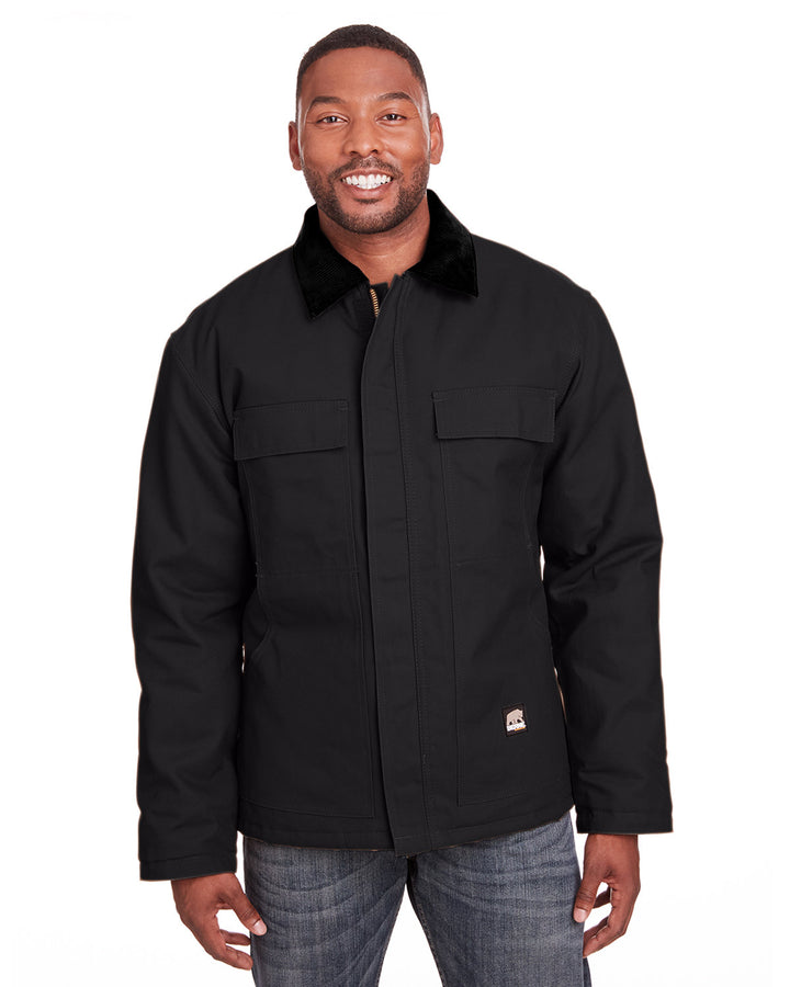 mens heritage chore coat BLACK