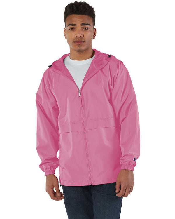 adult full zip anorak jacket PINK CANDY
