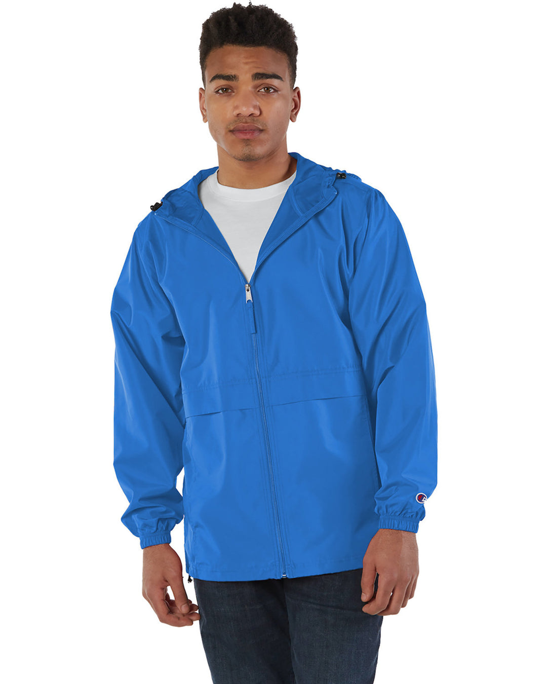 adult full zip anorak jacket ROYAL