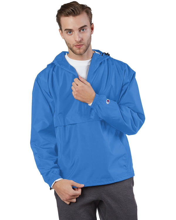 adult packable anorak 1 4 zip jacket ATHLETIC ROYAL