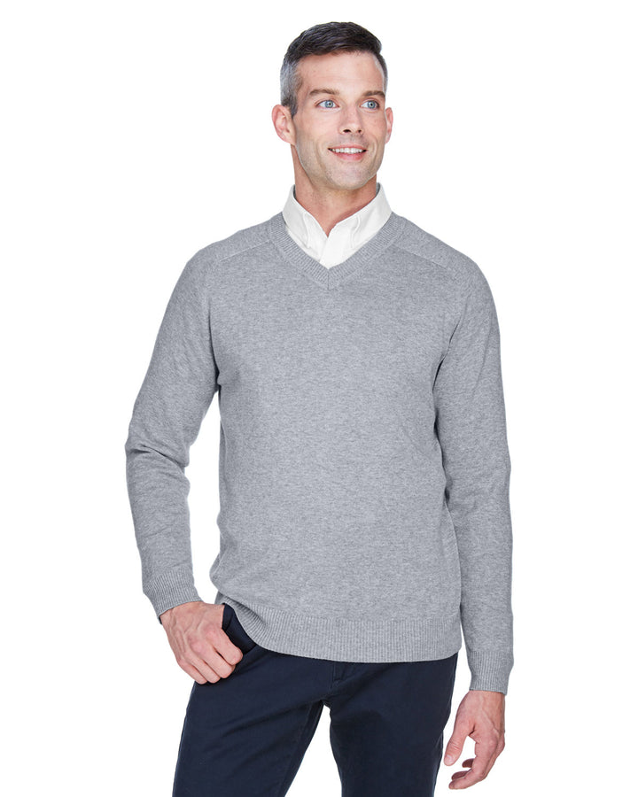 mens v neck sweater GREY HEATHER