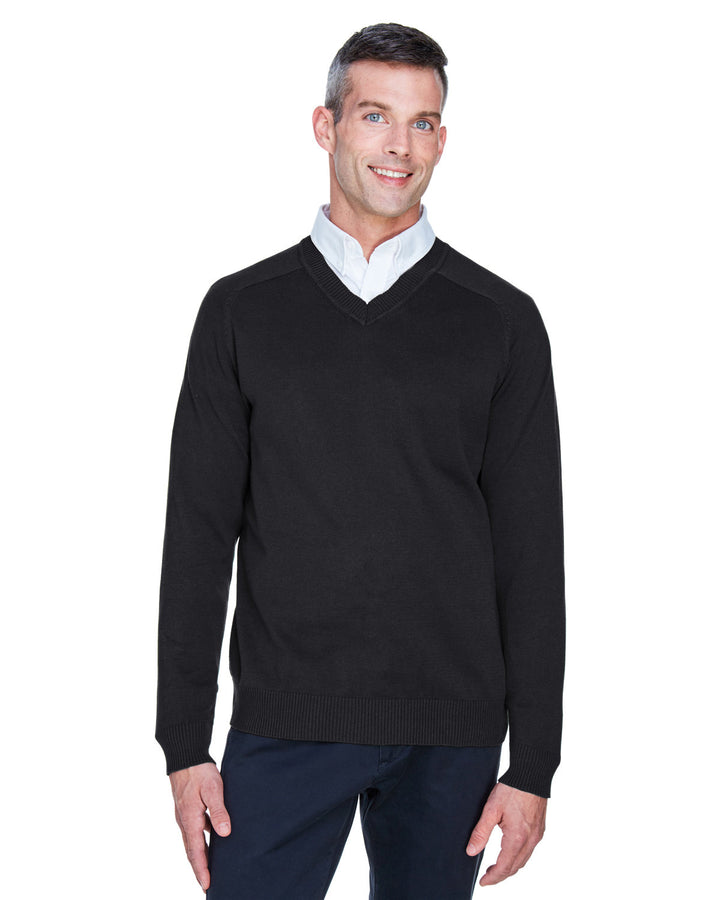 mens v neck sweater BLACK
