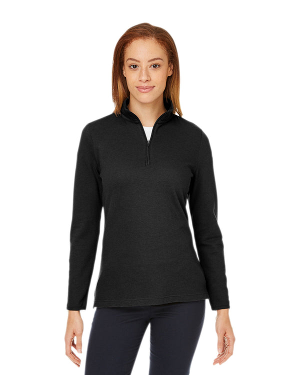 new classics ladies performance quarter zip BLACK