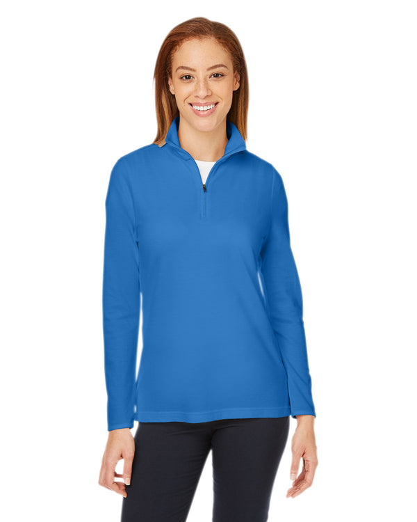 new classics ladies performance quarter zip FRENCH BLUE