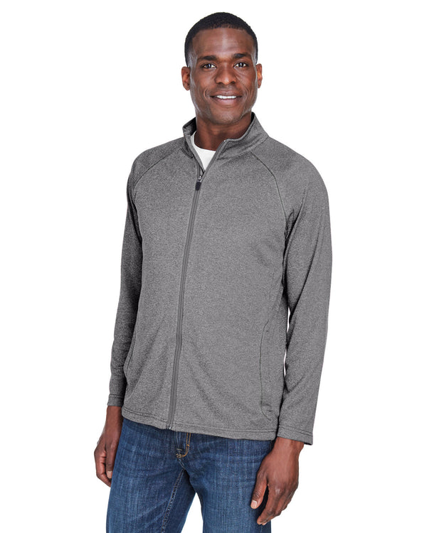 mens stretch tech shell compass full zip DK GREY HEATHER