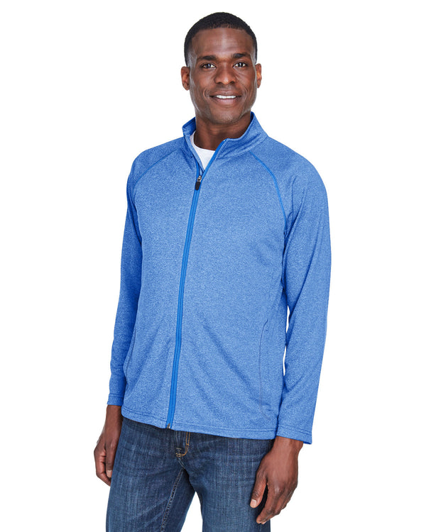 mens stretch tech shell compass full zip FRENCH BLUE HTHR