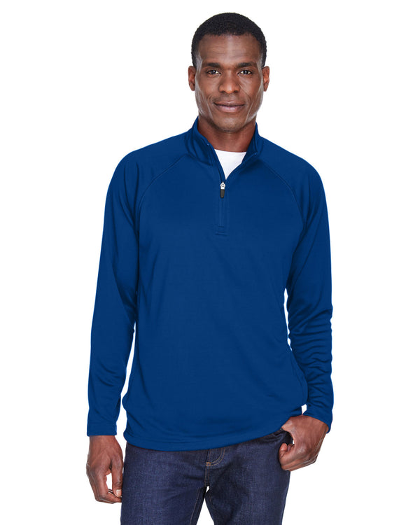 mens stretch tech shell compass quarter zip TRUE ROYAL